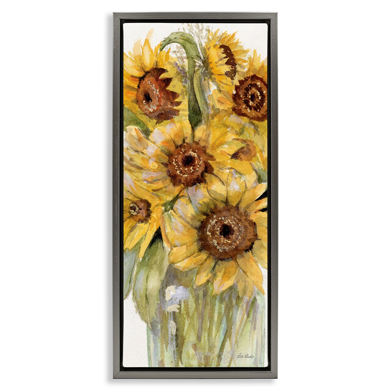Stupell Industries Sunflowers Bouquet Close Up Floating Frame, design by Patti Bishop
